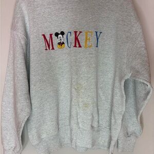 Gray Mickey Mouse Sweatshirt Vintage 90’s